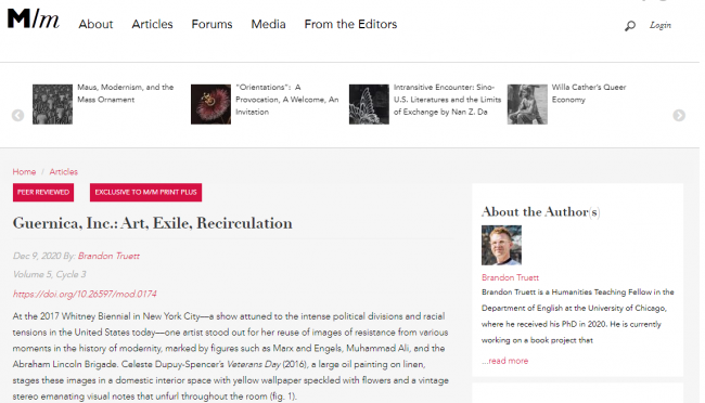 "Guernica, Inc.: Art, Exile, Recirculation"