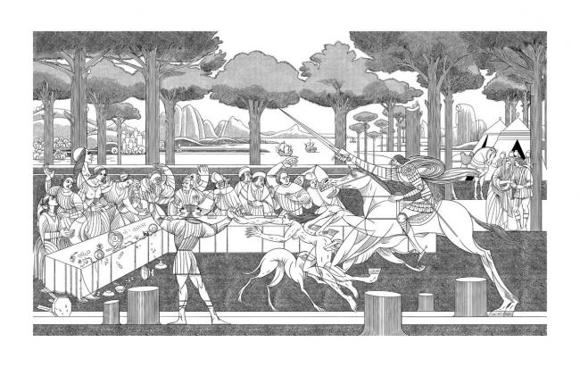 Nastagio. Inspirada en la historia de Nastagio degli Onesti de Sandro Botticelli