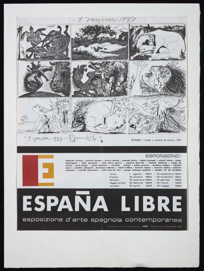Exhibition Poster "España Libre, Esposizone d'arte Spagnola Contemporanea"
