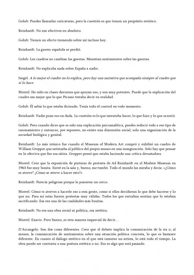 “How Effective Is Social Protest Art? (Vietnam)” [¿Cuán efectivo es el arte de protesta social? (Vietnam)], en Jeanne Siegel (ed.), <em>Artwords: Discourse on the 60s and 70s</em> [Palabras de arte. Discurso sobre los años 60 y 70], Ann Arbor, UMI Research Press, 1985, pp. 124-125