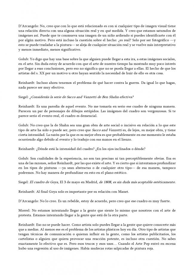“How Effective Is Social Protest Art? (Vietnam)” [¿Cuán efectivo es el arte de protesta social? (Vietnam)], en Jeanne Siegel (ed.), <em>Artwords: Discourse on the 60s and 70s</em> [Palabras de arte. Discurso sobre los años 60 y 70], Ann Arbor, UMI Research Press, 1985, pp. 128-129
