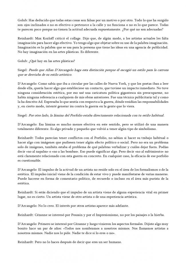 “How Effective Is Social Protest Art? (Vietnam)” [¿Cuán efectivo es el arte de protesta social? (Vietnam)], en Jeanne Siegel (ed.), <em>Artwords: Discourse on the 60s and 70s</em> [Palabras de arte. Discurso sobre los años 60 y 70], Ann Arbor, UMI Research Press, 1985, pp. 130-131