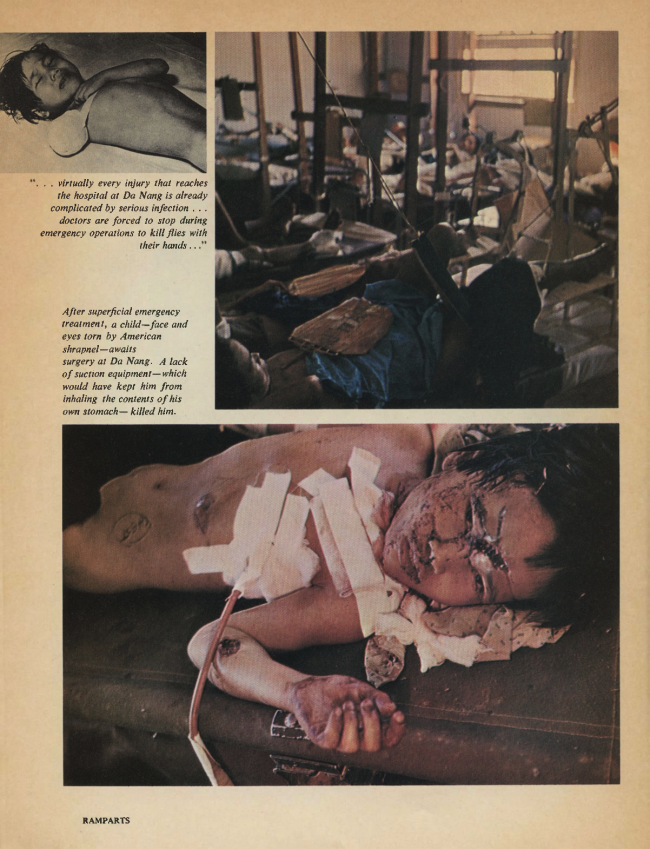 William F. Pepper y Benjamin Spock, "The Children of Vietnam” [Los niños de Vietnam], <em>Ramparts</em>, San Diego, vol. 5, n.º 7, enero, 1967, pp. 44-68