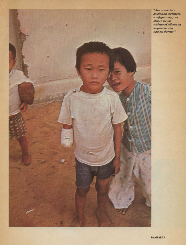 William F. Pepper y Benjamin Spock, "The Children of Vietnam” [Los niños de Vietnam], <em>Ramparts</em>, San Diego, vol. 5, n.º 7, enero, 1967, pp. 44-68