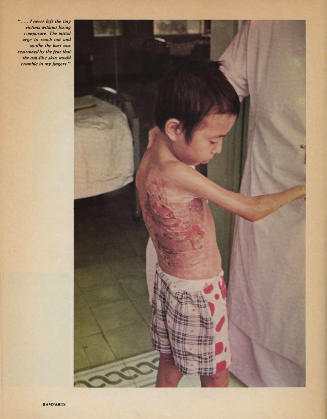 William F. Pepper y Benjamin Spock, "The Children of Vietnam” [Los niños de Vietnam], <em>Ramparts</em>, San Diego, vol. 5, n.º 7, enero, 1967, pp. 44-68