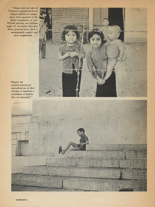 William F. Pepper y Benjamin Spock, "The Children of Vietnam” [Los niños de Vietnam], <em>Ramparts</em>, San Diego, vol. 5, n.º 7, enero, 1967, pp. 44-68