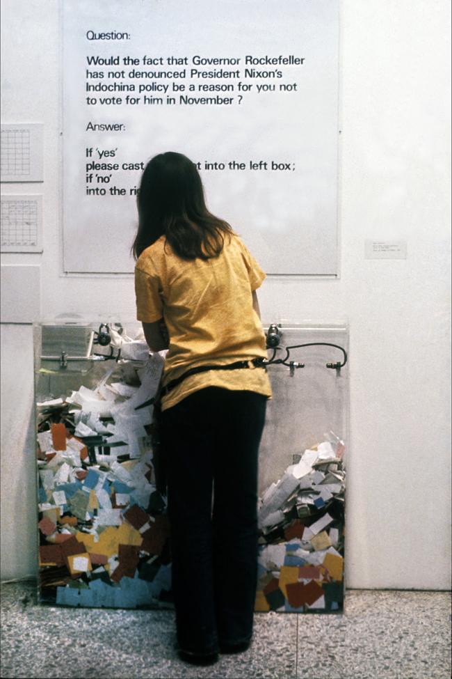 Hans Haacke, <em>MoMA Poll</em>, 1970