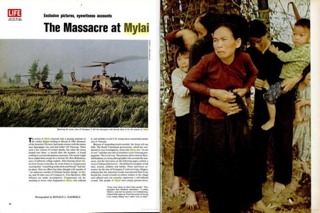 “The Massacre at My Lai” [La masacre en My Lai], <em>Life</em>, Nueva York, 5 de diciembre, 1969, pp. 36-37