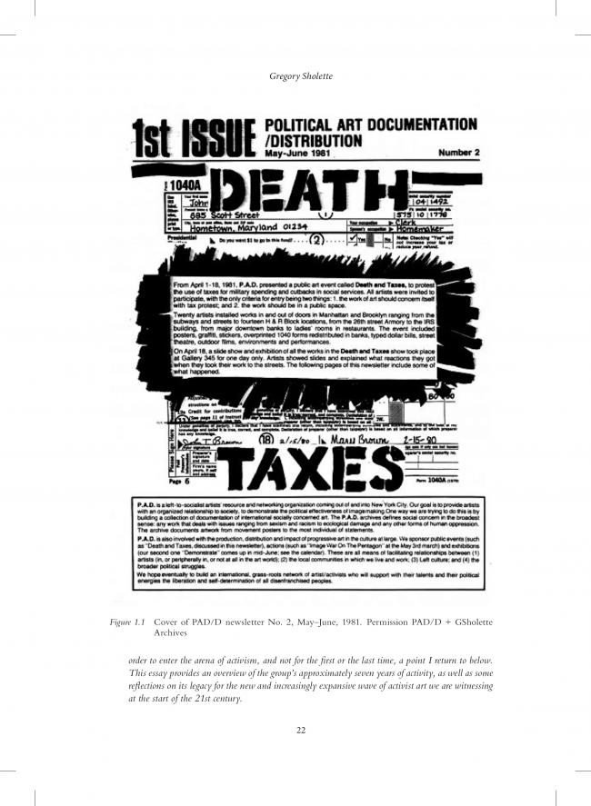 A Collectography of PAD/D Political Art Documentation and Distribution: A 1980’s Activist Art and Networking Collective [Colectografía del PAD/D Political Art Documentation and Distribution. Un colectivo de redes y arte activista de 1980]