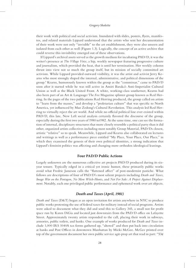 A Collectography of PAD/D Political Art Documentation and Distribution: A 1980’s Activist Art and Networking Collective [Colectografía del PAD/D Political Art Documentation and Distribution. Un colectivo de redes y arte activista de 1980]