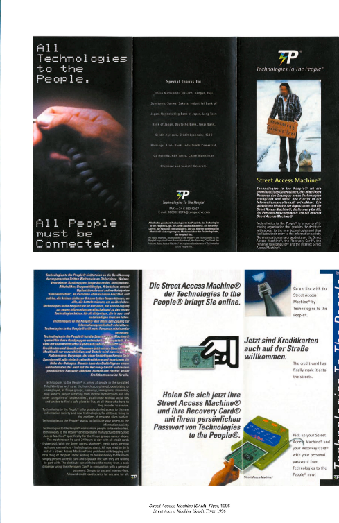 <em>Technologies To The People</em> flyers, 1995 and 1996