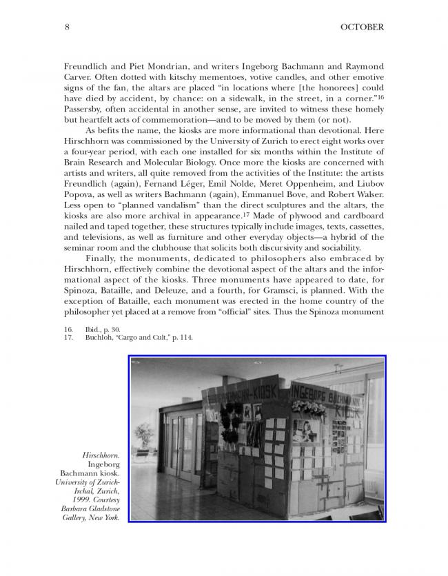 Hal Foster, “An Archival Impulse” [Un impulso archivístico], <em>October</em>, Cambridge (MA), The MIT Press, n. 110, otoño, 2004, p. 8