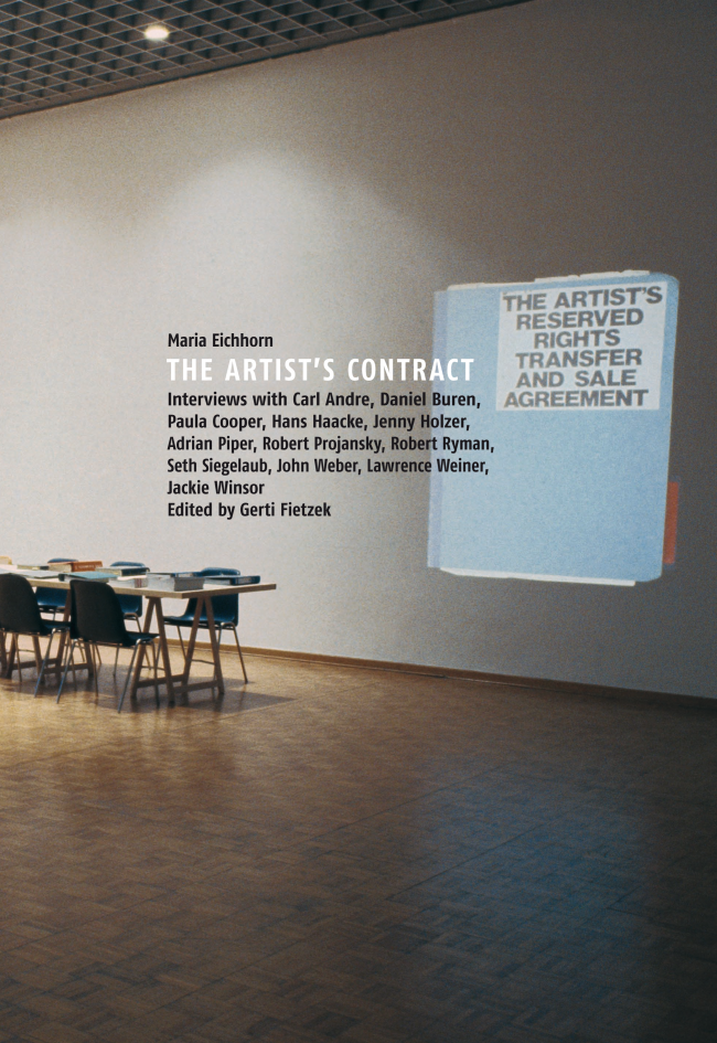 Portada del libro <em>Maria Eichhorn. The Artist's Contract</em> [Maria Eichhorn. El contrato del artista], Gerti Fietzek (ed.), Colonia, Buchhandlung Walther König, 2009