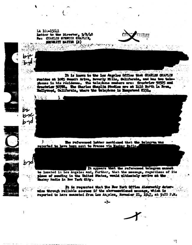 Ficha sobre Pablo Picasso del FBI, ca. 1945-1969 