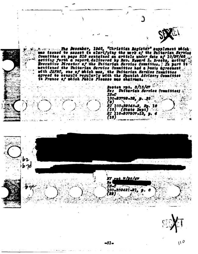 Ficha sobre Pablo Picasso del FBI, ca. 1945-1969 