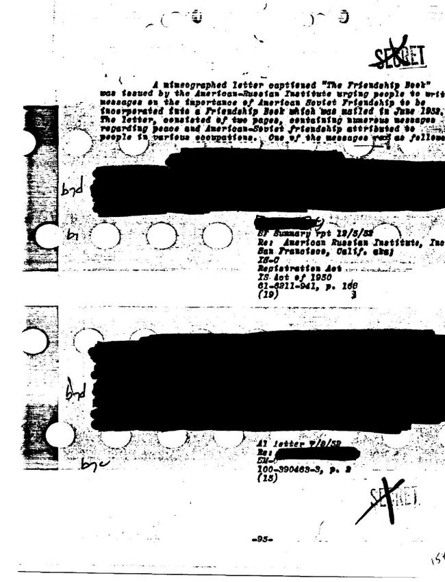 Ficha sobre Pablo Picasso del FBI, ca. 1945-1969 