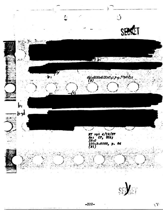 Ficha sobre Pablo Picasso del FBI, ca. 1945-1969 