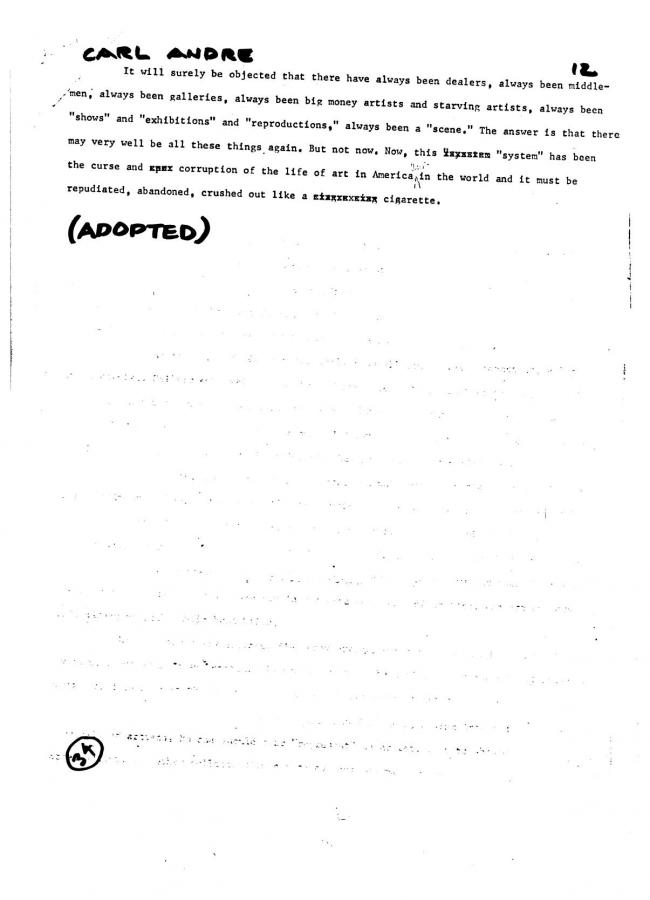 Art Workers Coalition (AWC), <em>Open Hearing</em> [Audiencia abierta], Nueva York, Art Workers’ Coalition (AWC), 1969