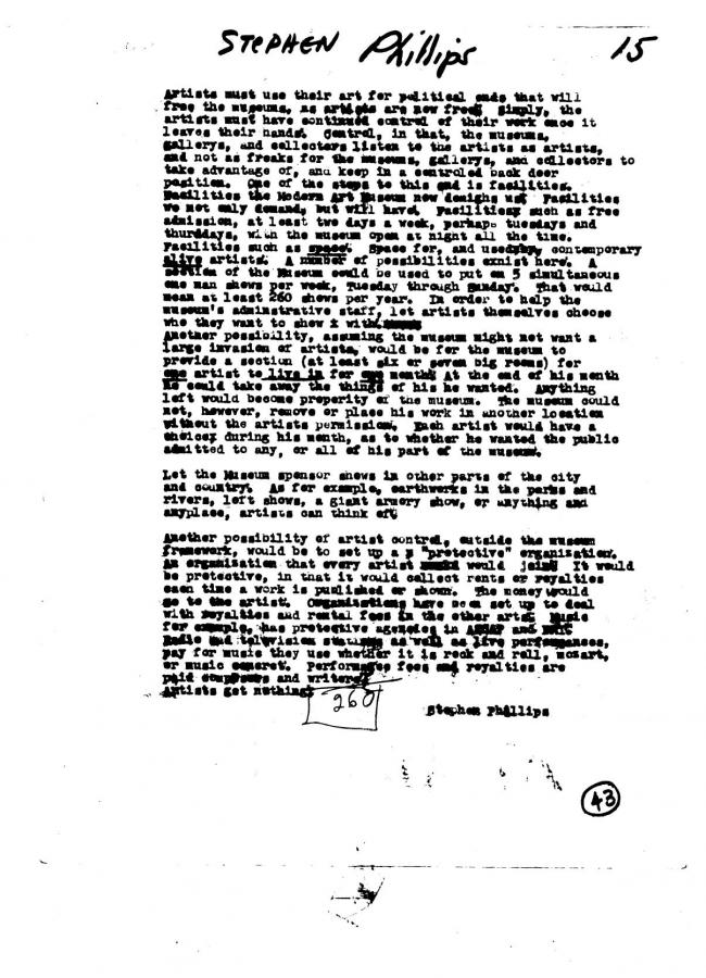 Art Workers Coalition (AWC), <em>Open Hearing</em> [Audiencia abierta], Nueva York, Art Workers’ Coalition (AWC), 1969