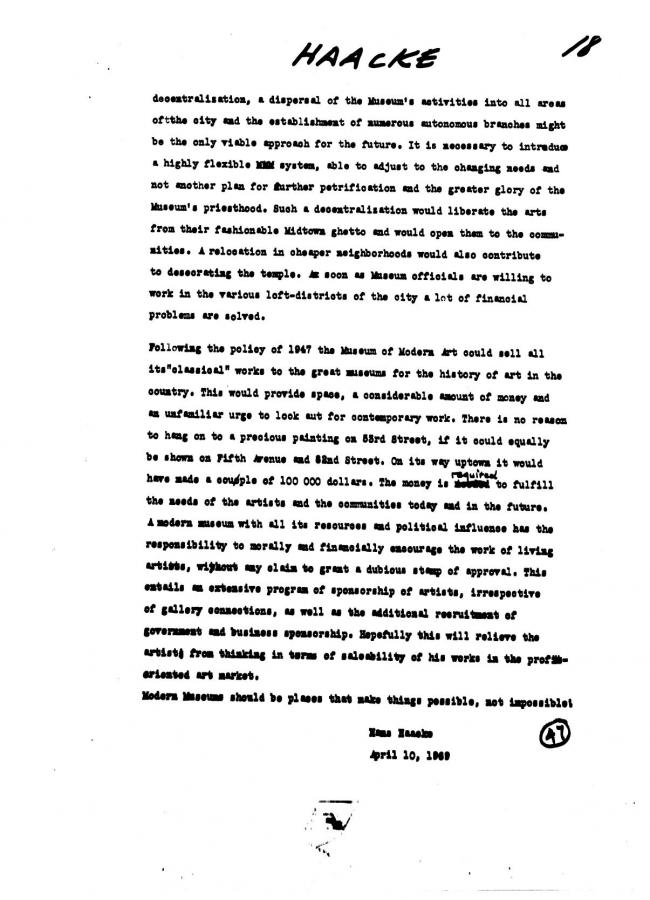 Art Workers Coalition (AWC), <em>Open Hearing</em> [Audiencia abierta], Nueva York, Art Workers’ Coalition (AWC), 1969
