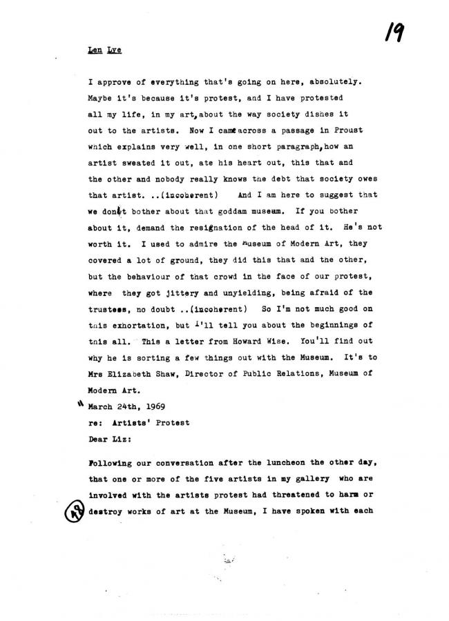 Art Workers Coalition (AWC), <em>Open Hearing</em> [Audiencia abierta], Nueva York, Art Workers’ Coalition (AWC), 1969