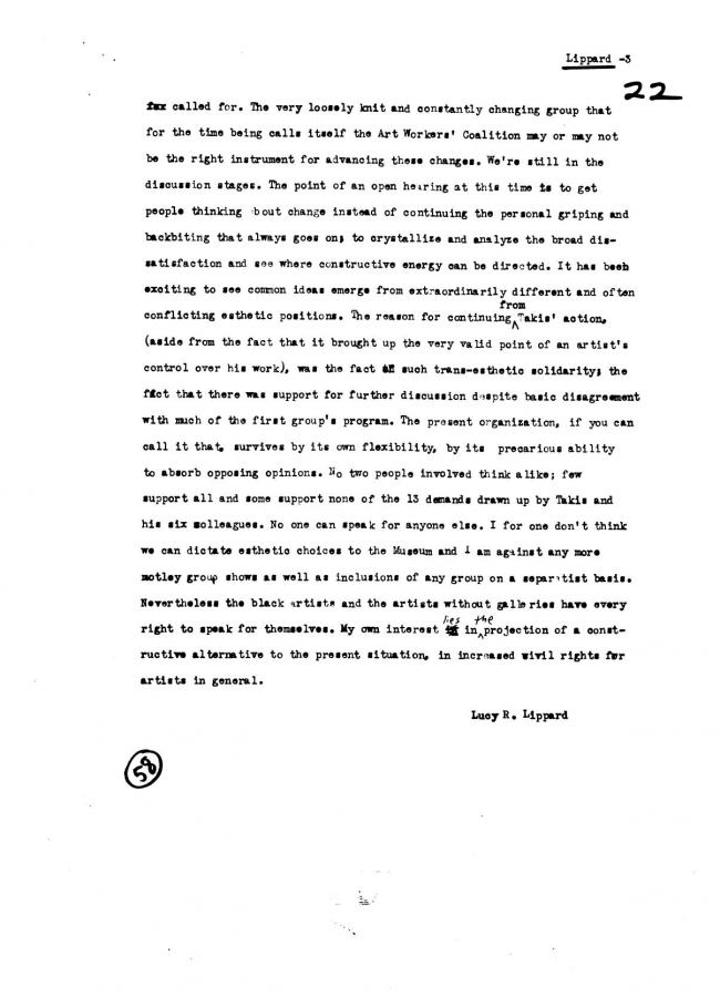 Art Workers Coalition (AWC), <em>Open Hearing</em> [Audiencia abierta], Nueva York, Art Workers’ Coalition (AWC), 1969