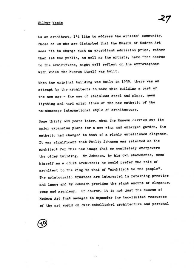 Art Workers Coalition (AWC), <em>Open Hearing</em> [Audiencia abierta], Nueva York, Art Workers’ Coalition (AWC), 1969