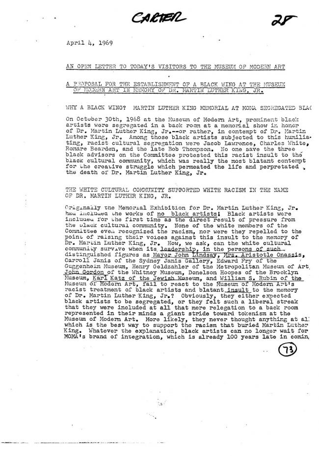 Art Workers Coalition (AWC), <em>Open Hearing</em> [Audiencia abierta], Nueva York, Art Workers’ Coalition (AWC), 1969