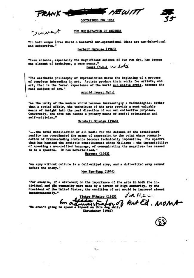Art Workers Coalition (AWC), <em>Open Hearing</em> [Audiencia abierta], Nueva York, Art Workers’ Coalition (AWC), 1969