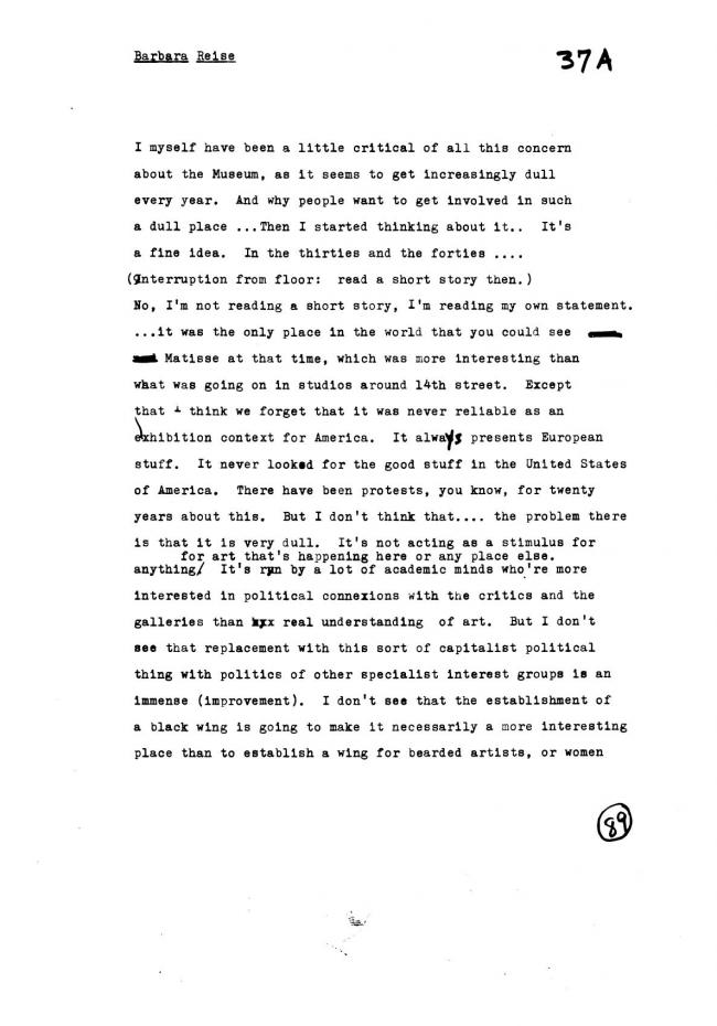 Art Workers Coalition (AWC), <em>Open Hearing</em> [Audiencia abierta], Nueva York, Art Workers’ Coalition (AWC), 1969