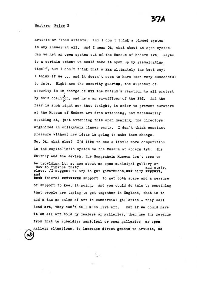 Art Workers Coalition (AWC), <em>Open Hearing</em> [Audiencia abierta], Nueva York, Art Workers’ Coalition (AWC), 1969