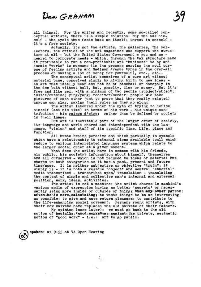 Art Workers Coalition (AWC), <em>Open Hearing</em> [Audiencia abierta], Nueva York, Art Workers’ Coalition (AWC), 1969