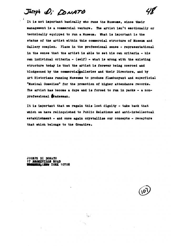 Art Workers Coalition (AWC), <em>Open Hearing</em> [Audiencia abierta], Nueva York, Art Workers’ Coalition (AWC), 1969
