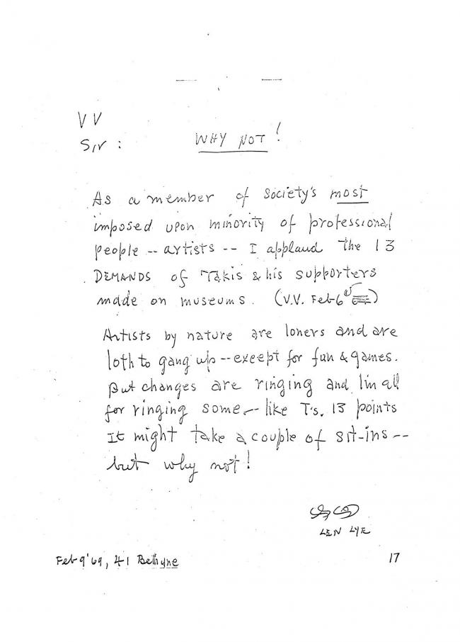 Art Workers Coalition (AWC), <em>Documents 1</em>, New York: Art Workers’ Coalition (AWC), 1969