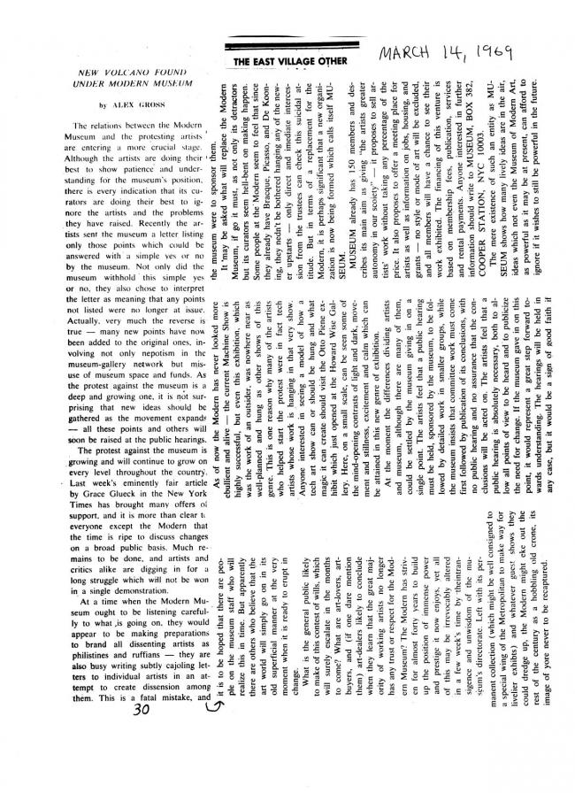 Art Workers Coalition (AWC), <em>Documents 1</em>, New York: Art Workers’ Coalition (AWC), 1969