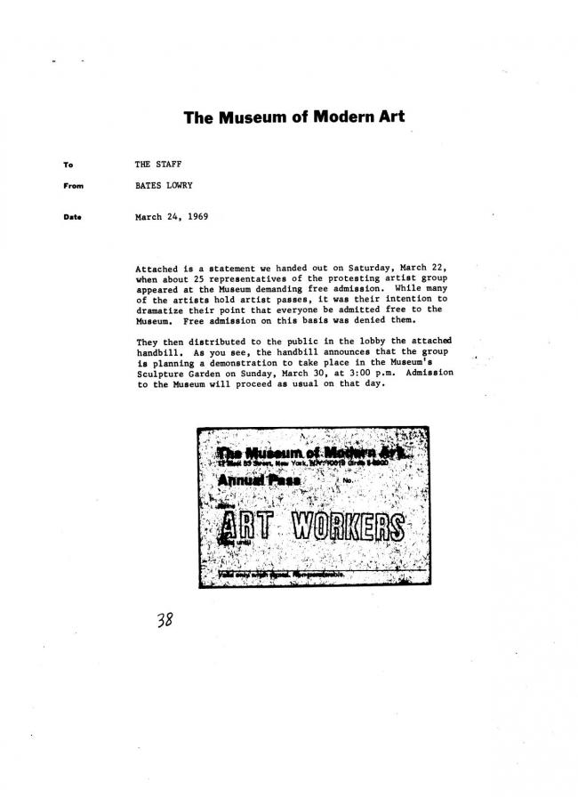 Art Workers Coalition (AWC), <em>Documents 1</em>, New York: Art Workers’ Coalition (AWC), 1969