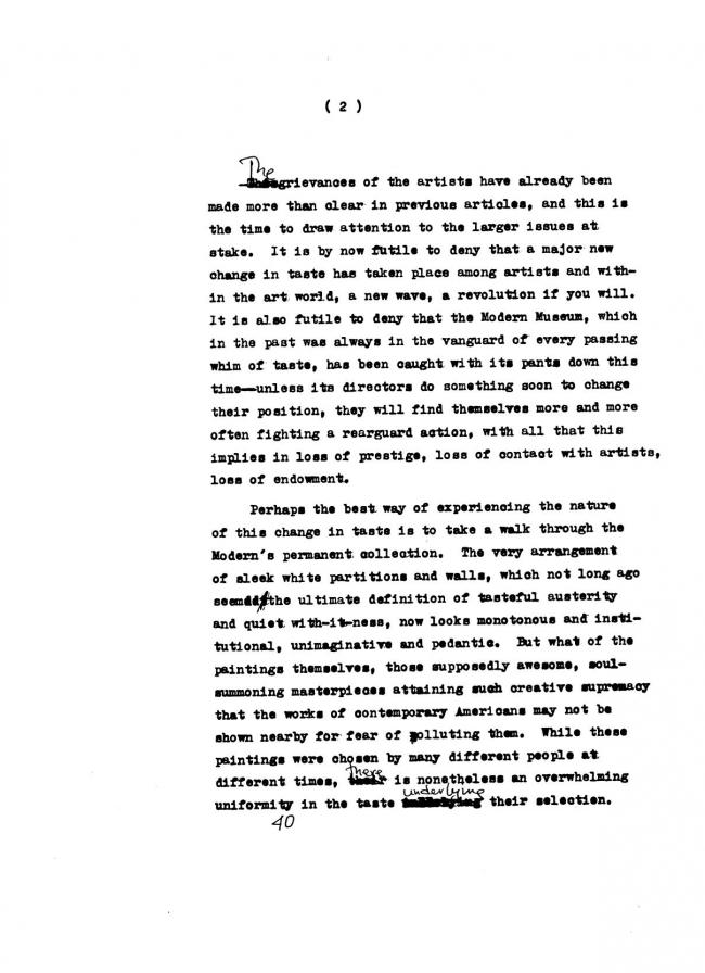 Art Workers Coalition (AWC), <em>Documents 1</em>, New York: Art Workers’ Coalition (AWC), 1969