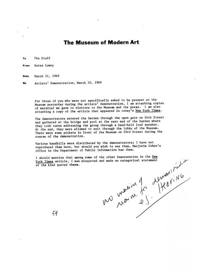 Art Workers Coalition (AWC), <em>Documents 1</em>, New York: Art Workers’ Coalition (AWC), 1969