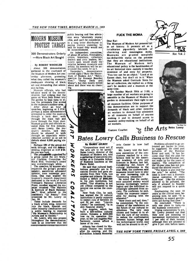 Art Workers Coalition (AWC), <em>Documents 1</em>, New York: Art Workers’ Coalition (AWC), 1969