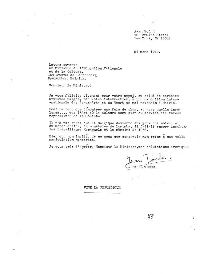 Art Workers Coalition (AWC), <em>Documents 1</em>, New York: Art Workers’ Coalition (AWC), 1969