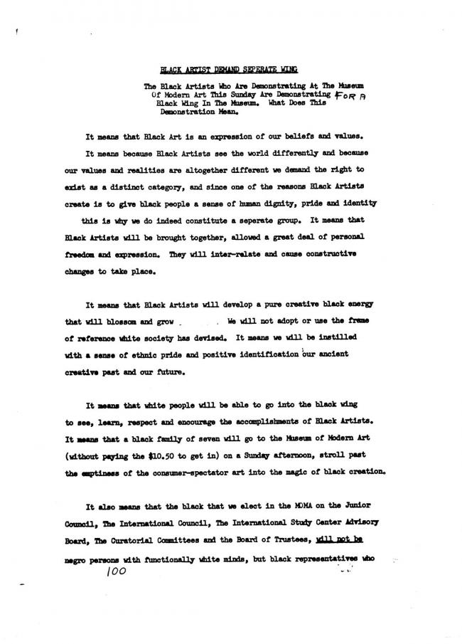 Art Workers Coalition (AWC), <em>Documents 1</em>, New York: Art Workers’ Coalition (AWC), 1969