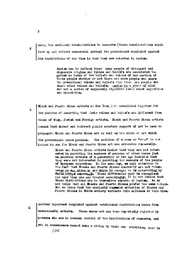 Art Workers Coalition (AWC), <em>Documents 1</em>, New York: Art Workers’ Coalition (AWC), 1969