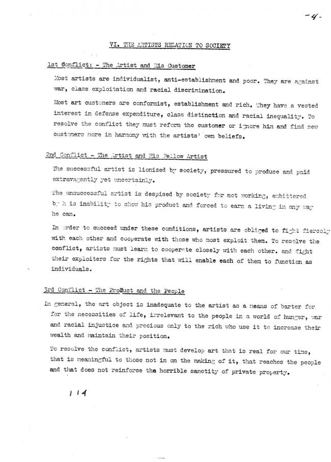 Art Workers Coalition (AWC), <em>Documents 1</em>, New York: Art Workers’ Coalition (AWC), 1969