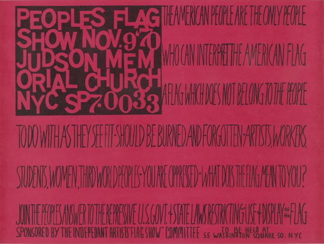 Faith Ringgold, <em>People’s Flag Show</em>, 1971. Litografía offset