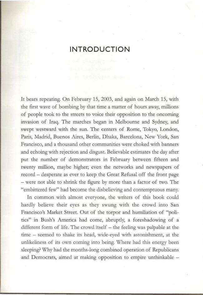 RETORT, <em>Afflicted Powers: Capital and Spectacle in a New Age of War</em> [Poderes afligidos. Capital y espectáculo en una nueva edad de guerra], Londres y Nueva York, Verso, 2005