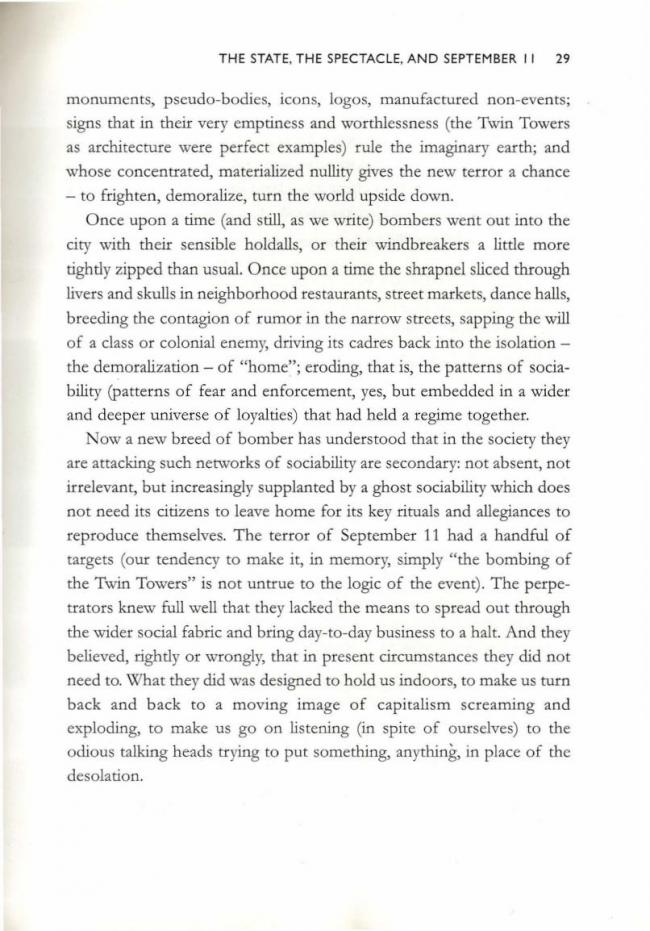RETORT, <em>Afflicted Powers: Capital and Spectacle in a New Age of War</em> [Poderes afligidos. Capital y espectáculo en una nueva edad de guerra], Londres y Nueva York, Verso, 2005