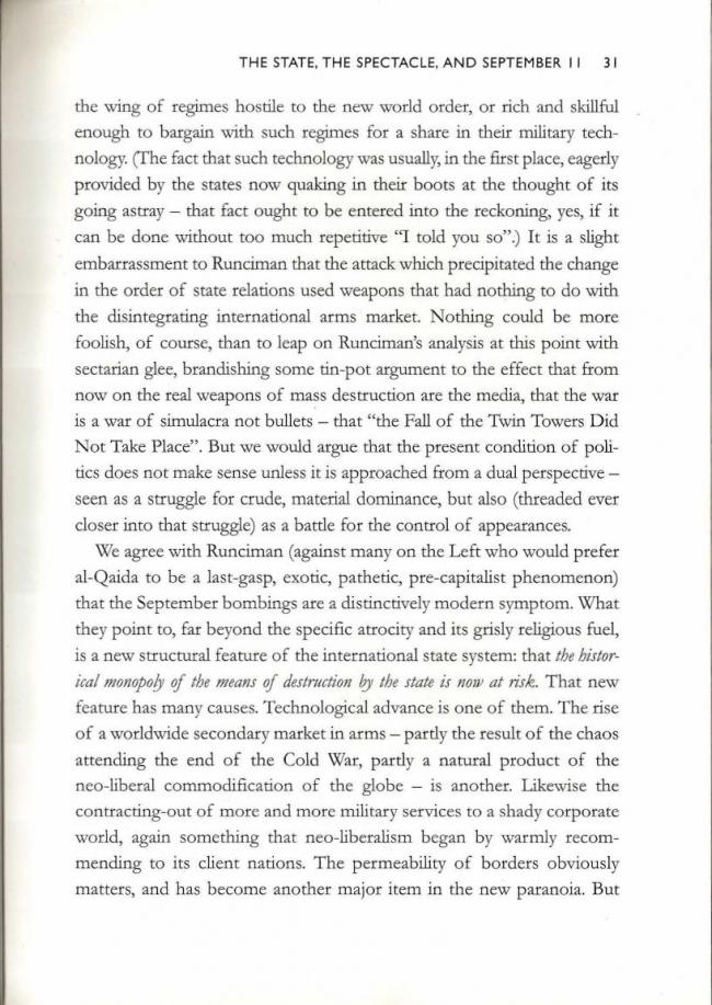 RETORT, <em>Afflicted Powers: Capital and Spectacle in a New Age of War</em> [Poderes afligidos. Capital y espectáculo en una nueva edad de guerra], Londres y Nueva York, Verso, 2005