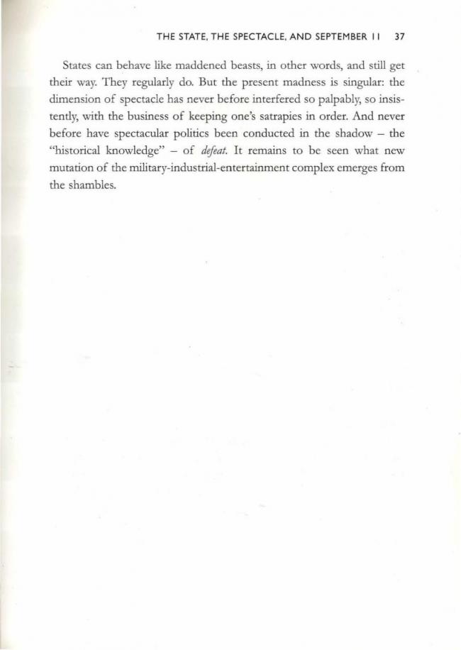 RETORT, <em>Afflicted Powers: Capital and Spectacle in a New Age of War</em> [Poderes afligidos. Capital y espectáculo en una nueva edad de guerra], Londres y Nueva York, Verso, 2005