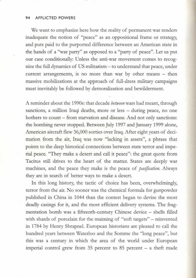 RETORT, <em>Afflicted Powers: Capital and Spectacle in a New Age of War</em> [Poderes afligidos. Capital y espectáculo en una nueva edad de guerra], Londres y Nueva York, Verso, 2005