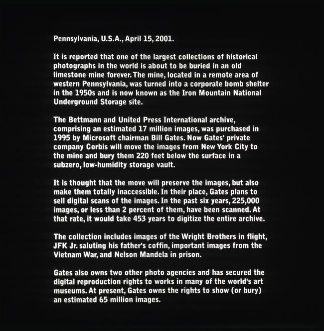 Alfredo Jaar, <em>Lament of Images</em> [Lamento de las imágenes, 2002]